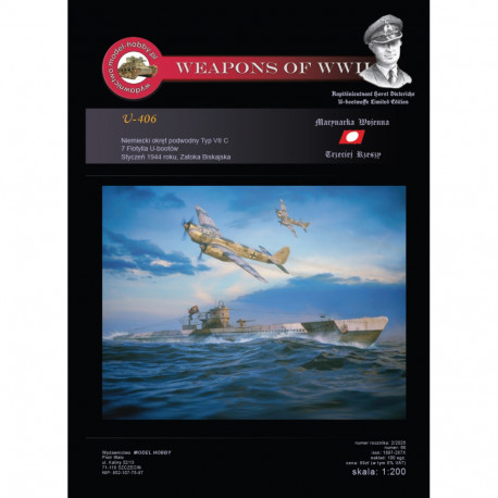 КИТ DKM U-boot Typ VIIC - (U-406 Horst Dieterichs) + каркас