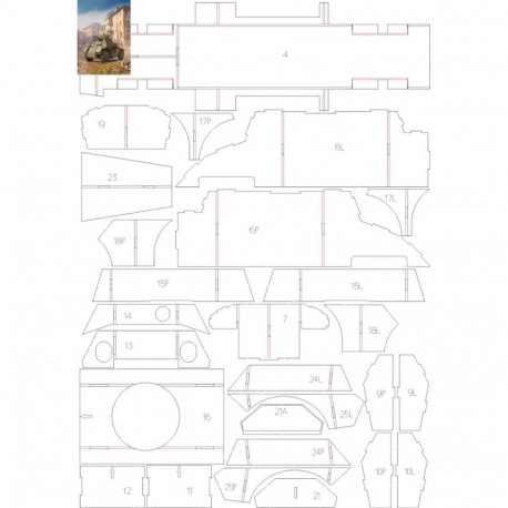 Каркас для Panzerspahwagen AB 43 203(i) [AutoBlinda 43]